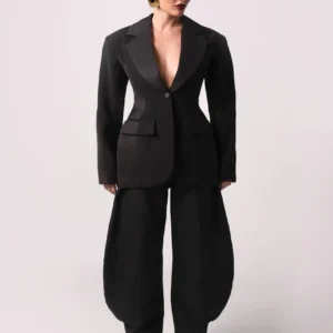 Bea mid-rise barrel leg pants