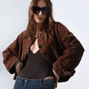 RHONA brown suede jacket