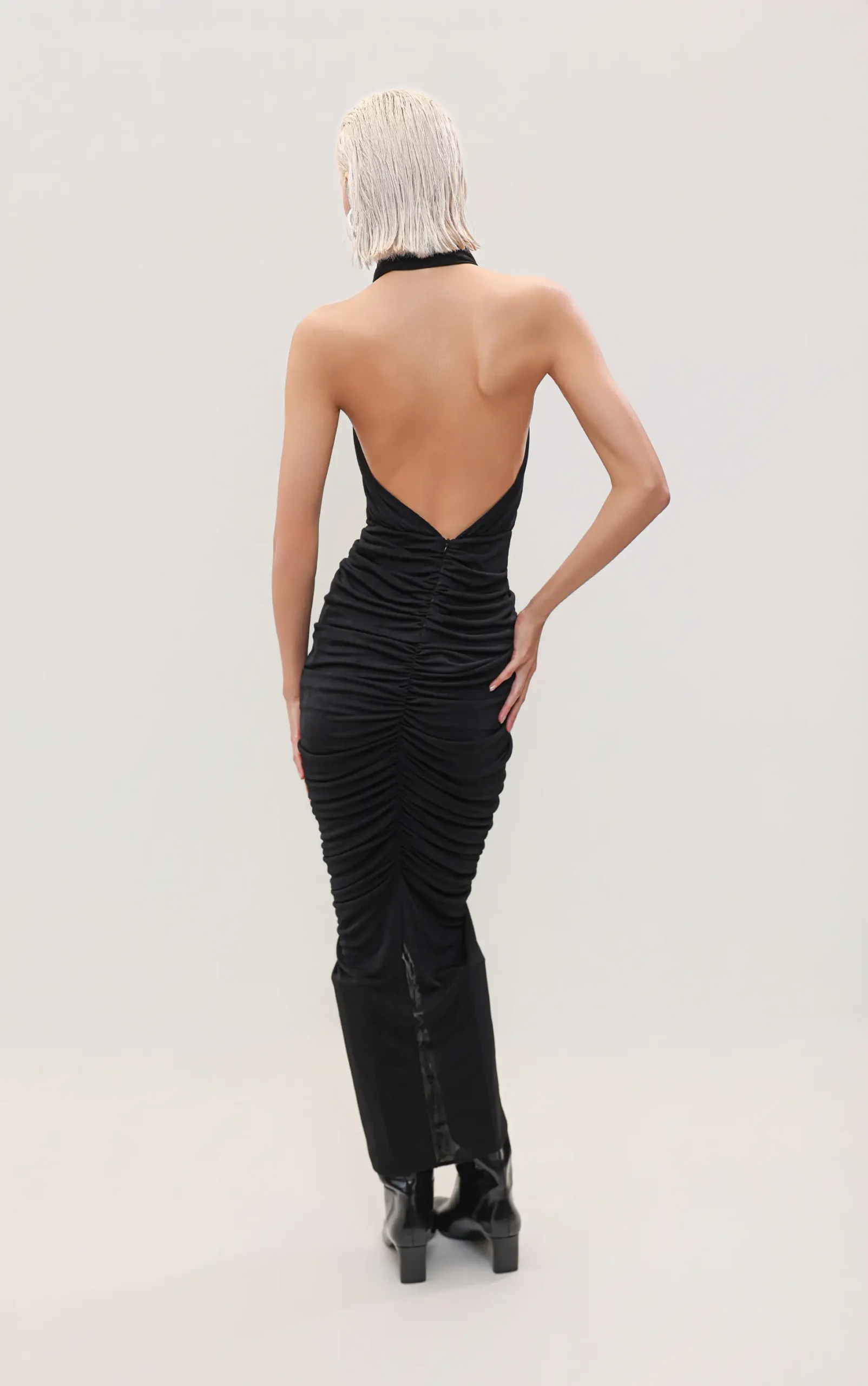 SHAWNA black jersey dress - Image 5